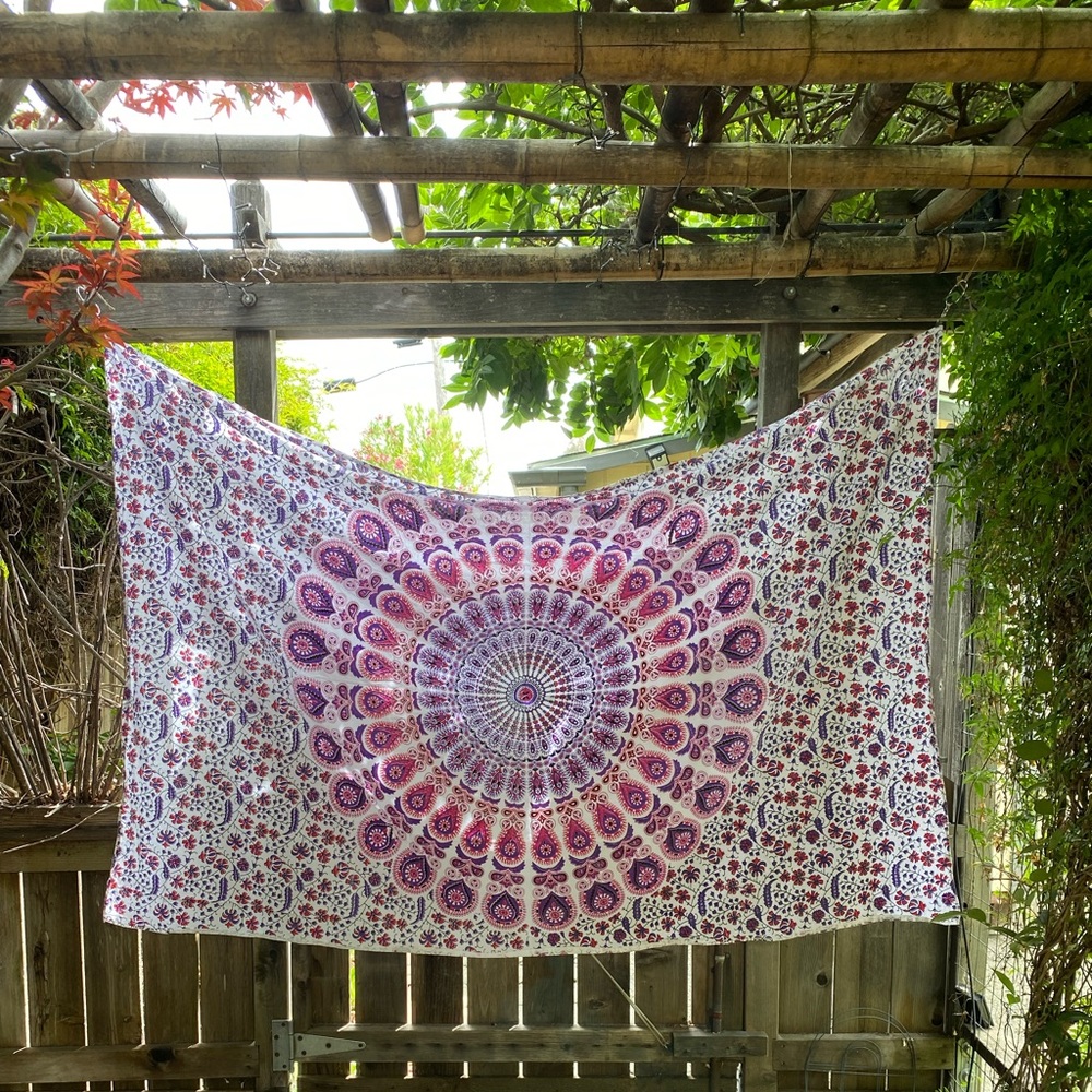 Floral mandala boho tapestry wall art home decor